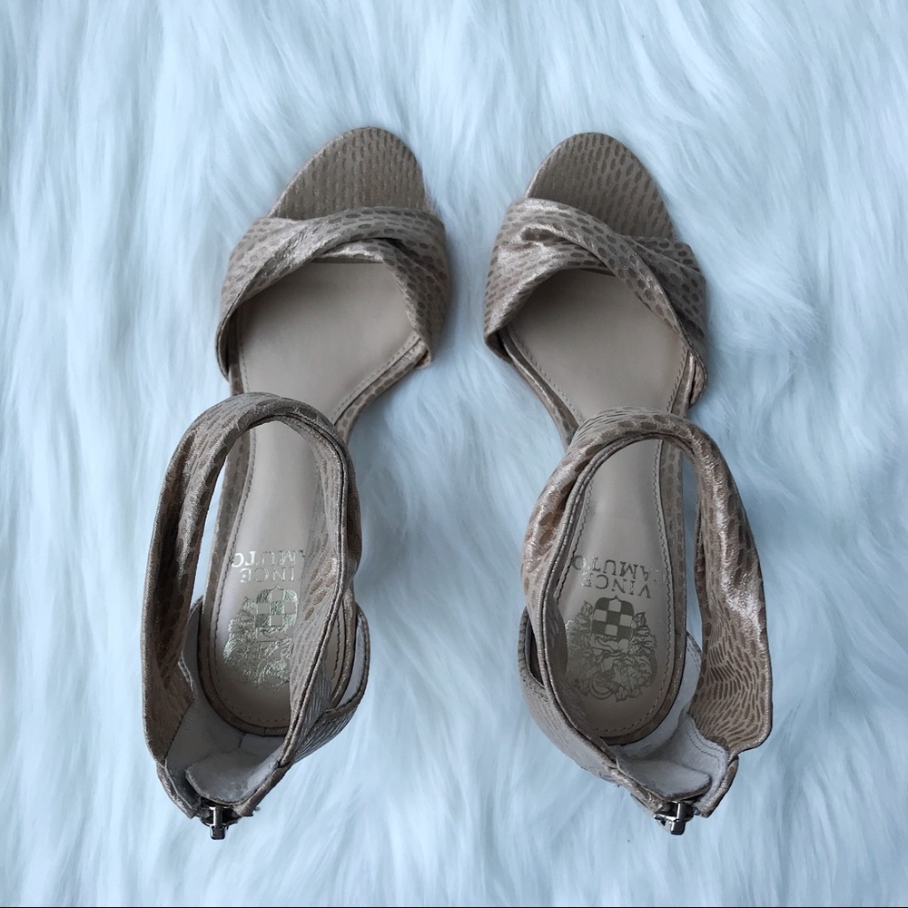 Vince Camuto Open toe Nude heels Like 🆕 Condition - Picture 3 of 7